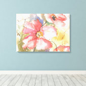 Zachte papaver I Canvas Afdruk (Insitu (Houten vloer))
