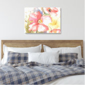 Zachte papaver I Canvas Afdruk (Insitu (Slaapkamer))