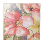 Zachte papaver I Tegeltje<br><div class="desc">Soft Poppies I van Leticia Herrera</div>