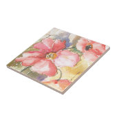 Zachte papaver I Tegeltje (Zijkant)