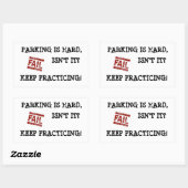 Zachte parkeergelegenheid Aanmoediging Rechthoekige Sticker (Vel)