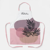 Zachte pasta Abstract Roze tropisch pron Schort (Voorkant)