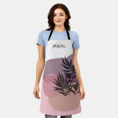 Zachte pasta Abstract Roze tropisch pron Schort (Gedragen)