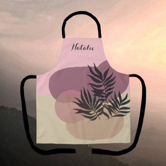 Zachte pasta Abstract Tan Roze tropisch pron Schort