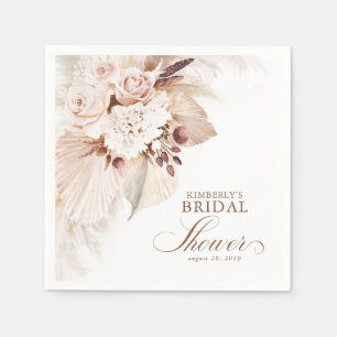Zachte pasta Floral Pampas Grass Vrijgezellenfeest Servet
