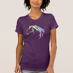 Zachte pasta, gekleurd ontwerp van paardenkop met  t-shirt