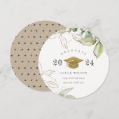 Zachte pasta Gold Green Foliage Graduage Cap Kaart (Voorkant / Achterkant)