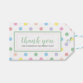 Zachte pasta poka Dots Baby shower Hartelijk dank Cadeaulabel (Voorkant (Horizontaal))