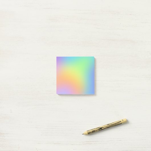 Zachte pasta-regenbooggradiënt, na-it notities post-it® notes (Op bureau)