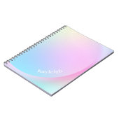 Zachte pasta regenbooggradiënt Vormfoto Notitieboek (Linkerzijde)