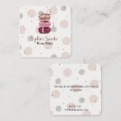 Zachte pasta-Roos, gezoet Vierkante Visitekaartje (Voorkant / Achterkant)