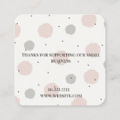 Zachte pasta-Roos, gezoet Vierkante Visitekaartje (Achterkant)