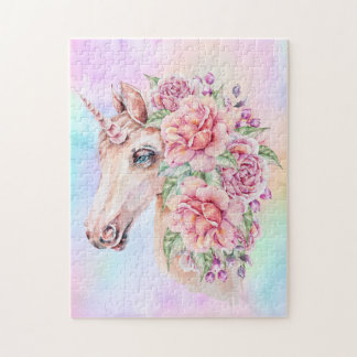 Zachte pasta Unicorn met Roos Legpuzzel