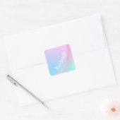 Zachte pasta voor regenbooggradiënt vierkante sticker (Envelop)