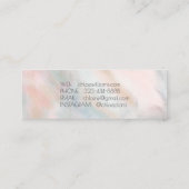 Zachte pasta's Abstracte penseelstreken roze Mini Visitekaartje (Achterkant)