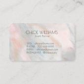 Zachte pasta's Abstracte penseelstreken roze Visitekaartje (Achterkant)