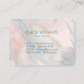 Zachte pasta's Abstracte penseelstreken roze Visitekaartje (Achterkant)