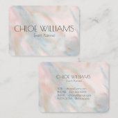 Zachte pasta's Abstracte penseelstreken roze Visitekaartje (Voorkant / Achterkant)