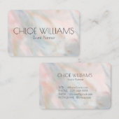 Zachte pasta's Abstracte penseelstreken roze Visitekaartje (Voorkant / Achterkant)