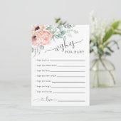 Zachte pasta's Baby shower voor afwerking, wenst B Informatiekaartje (Staand voorkant)