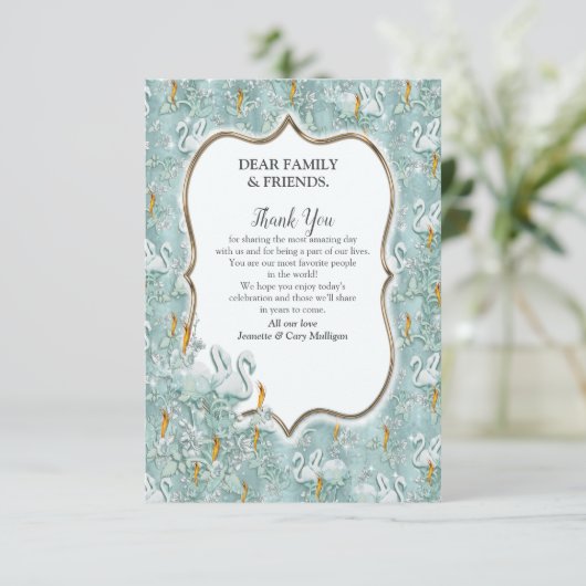 Zachte pasta's met Sage Green Hartelijk dank RSVP Kaartje (Staand voorkant)