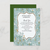 Zachte pasta's met Sage Green Hartelijk dank RSVP Kaartje (Voorkant / Achterkant)