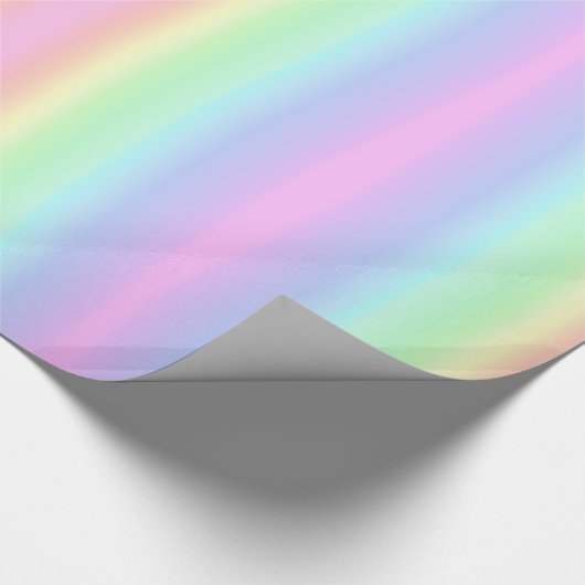 Zachte pasta's Regenboog, esthetische gradiëntstri Cadeaupapier (Hoek)