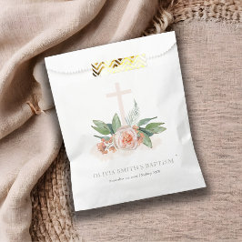 Zachte pasta's Roos Floral Cross Bunch Baptisme Bedankzakje