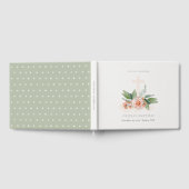 Zachte pasta's Roos Floral Cross Bunch Baptisme Gastenboek (Volledig)