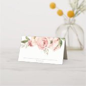 Zachte pasta's Roos Floral Cross Bunch Baptisme Plaatskaartje (Achterkant)