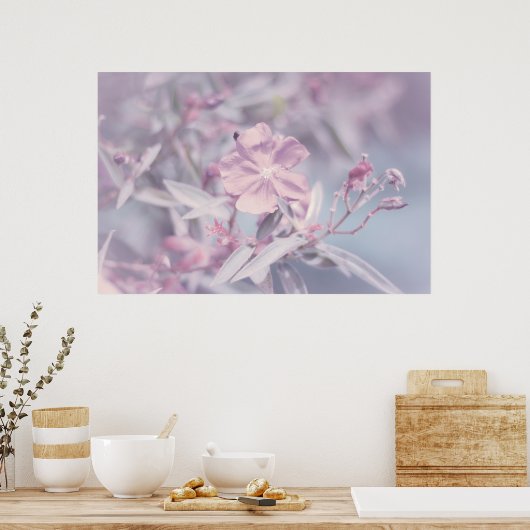 Zachte pasteellavendel poster (Keuken)