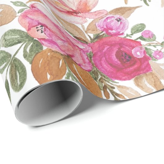 Zachte pasteellenteset van bloemen cadeaupapier (Rol Hoek)
