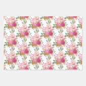 Zachte pasteellenteset van bloemen inpakpapier vel (Voorkant 2)