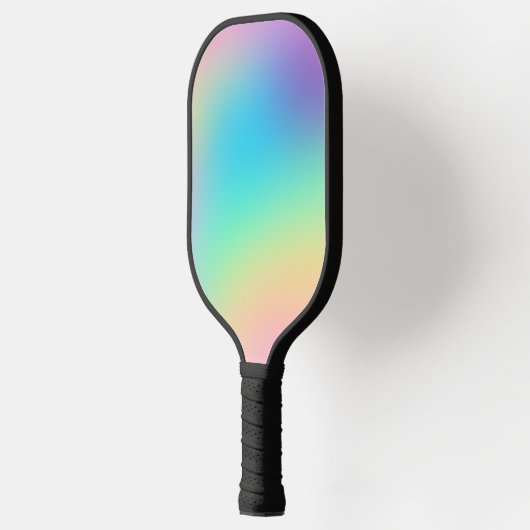 Zachte pasteiachtige regenbooggradiënt pickleball paddle (Links)