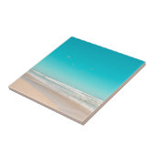 Zachte pasteien voor de kust van Sandy Beach Sky Tegeltje (Zijkant)