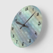 Zachte Pastel Abstract Ronde Klok (Hoek)
