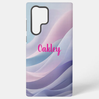 Zachte pastel Abstracte golven Dromerig vloeiend o Samsung Galaxy Hoesje