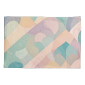 Zachte Pastel Abstracte Kussensloop met Organische (Achterkant-Links)
