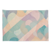 Zachte Pastel Abstracte Kussensloop met Organische (Achterkant-Rechts)