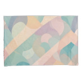 Zachte Pastel Abstracte Kussensloop met Organische (Voorkant-Rechts)