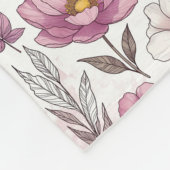 Zachte Pastel Anemoon Bloemencollectie Fleece Deken (Hoek)