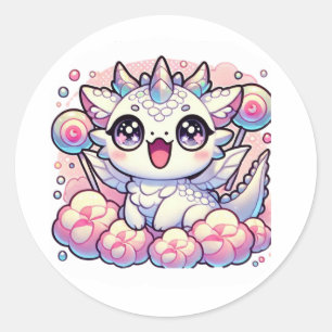 Zachte Pastel Baby Draak Eenhoorn Fantasy Sticker