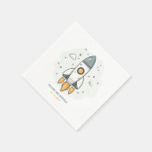 Zachte Pastel Beige Raketschip Servet (Hoek)