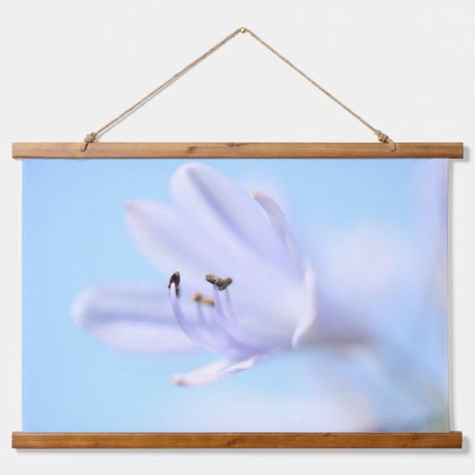 Zachte Pastel Blauw Paarse Vloer Hangend Wandkleed (Voorkant)