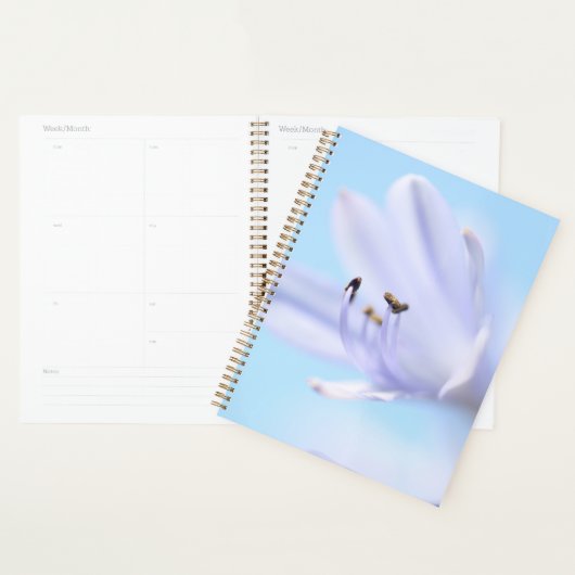 Zachte Pastel Blauw Paarse Vloer Planner (Display)