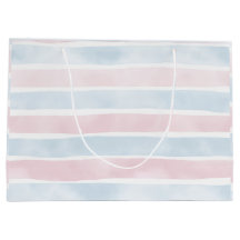 Zachte Pastel Blauwe en Roze Waterverf Strepen