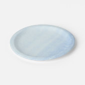 Zachte Pastel Blauwe Waterverf Papieren Bordje (Gekanteld)