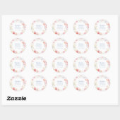 Zachte Pastel Bloei Bruidsdouche Ronde Sticker (Vel)
