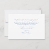 Zachte Pastel Bloem Bruidsbruiloft Feest Bedankkaart (Achterkant)