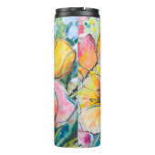 Zachte Pastel Bloem Ontwerp Thermosbeker (Achterkant)